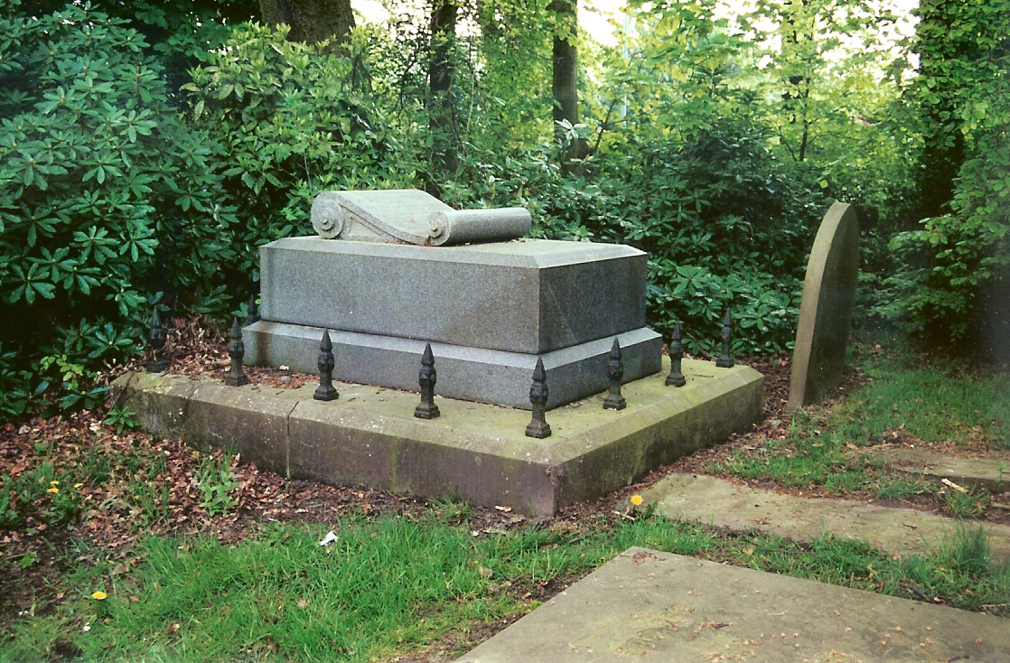 Grave monument identified as Joseph Livesey's in Preston